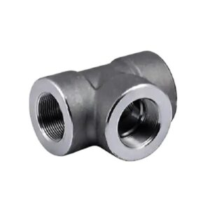 METAL 2" Equal Threaded Forged Tee | ASTM A815 UNS S31803 Duplex Stainless Steel ASME B16.11 For High-Pressure Pipelines